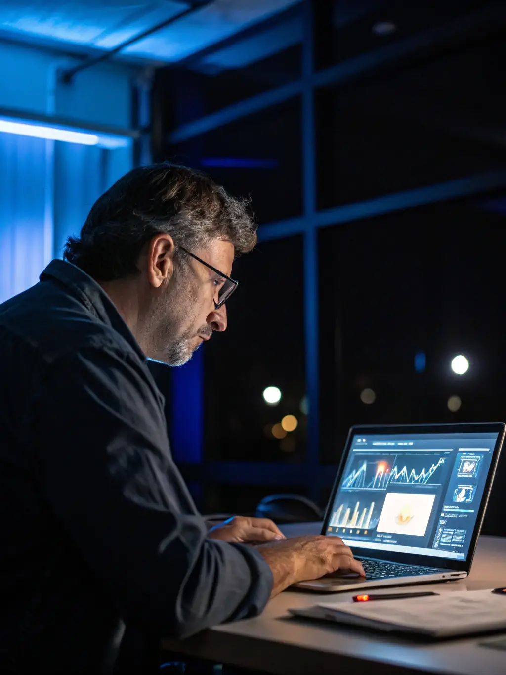 A manager reviewing insightful sales data dashboards on a tablet, representing better decision-making.