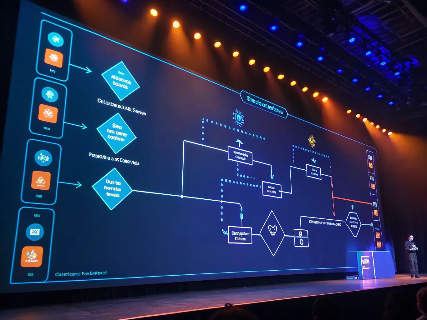 A graphic showing a flowchart of a streamlined process, with arrows indicating efficient movement and optimization, representing refined processes.
