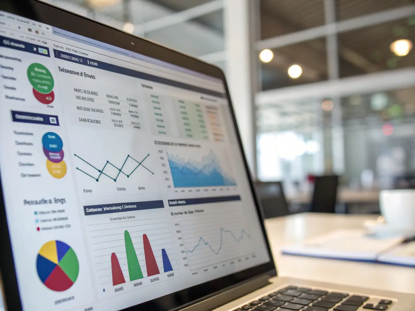 A photograph showcasing a dashboard with real-time data analytics, highlighting the improved visibility and control gained through automation.