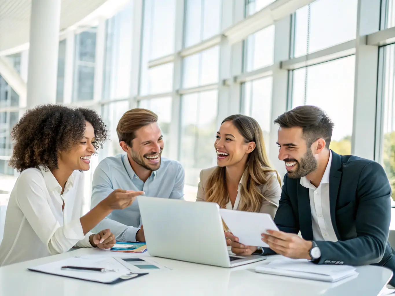 An image of diverse team members collaborating seamlessly, representing the improved collaboration and communication facilitated by automation.