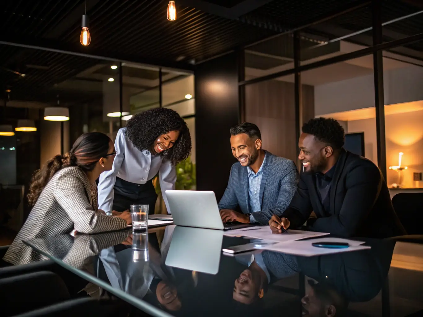 A photograph of a diverse leadership team engaged in a strategic planning session, emphasizing collaboration and alignment.