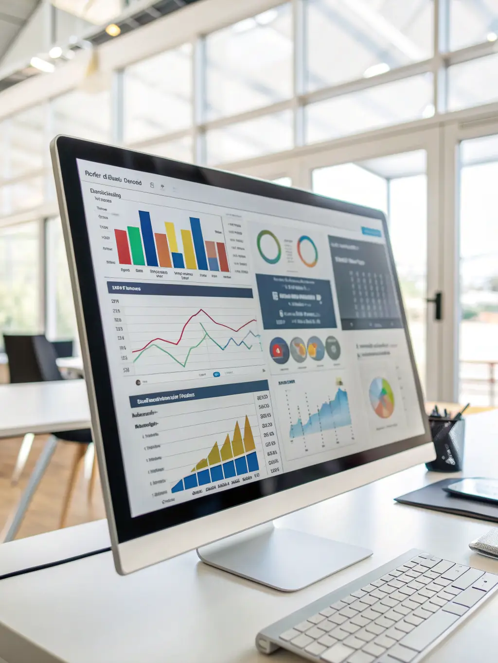 A professional photo of a NetSuite dashboard displaying real-time financial data, emphasizing seamless integration and data accuracy.