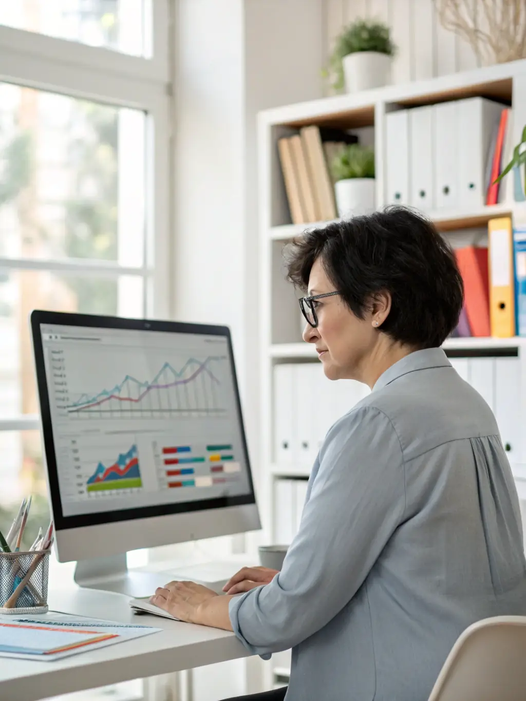 A close-up of a CFO reviewing a clear, itemized digital dashboard showing transparent transaction fees and real-time analytics, in a modern executive office setting. This image will be used to visually represent transparency in financial operations.